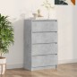 vidaXL Aparador de madera contrachapada gris hormigón 60x35x98,5 cm vidaXL Aparador de madera contrachapada gris hormigón 60x35x98,5 cm