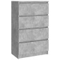 vidaXL Aparador de madera contrachapada gris hormigón 60x35x98,5 cm vidaXL Aparador de madera contrachapada gris hormigón 60x35x98,5 cm