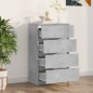 vidaXL Aparador de madera contrachapada gris hormigón 60x35x98,5 cm vidaXL Aparador de madera contrachapada gris hormigón 60x35x98,5 cm
