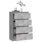 vidaXL Aparador de madera contrachapada gris hormigón 60x35x98,5 cm vidaXL Aparador de madera contrachapada gris hormigón 60x35x98,5 cm