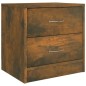 vidaXL Mesitas de noche 2 uds contrachapado roble ahumado 40x30x39 cm vidaXL Mesitas de noche 2 uds contrachapado roble ahumado 40x30x39 cm