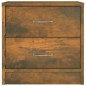 vidaXL Mesitas de noche 2 uds contrachapado roble ahumado 40x30x39 cm vidaXL Mesitas de noche 2 uds contrachapado roble ahumado 40x30x39 cm