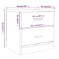 vidaXL Mesitas de noche 2 uds contrachapado roble ahumado 40x30x39 cm vidaXL Mesitas de noche 2 uds contrachapado roble ahumado 40x30x39 cm
