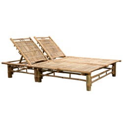vidaXL Tumbona para 2 personas de bambú
