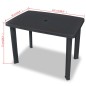vidaXL Mesa de jardín plástico gris antracita 101x68x72 cm