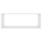 vidaXL Estante cubo de pared 2 uds madera ingeniería blanco 60x15x23cm vidaXL Estante cubo de pared 2 uds madera ingeniería blanco 60x15x23cm