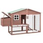 vidaXL Gallinero con ponedero madera maciza abeto color moca y blanco vidaXL Gallinero con ponedero madera maciza abeto color moca y blanco