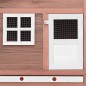 vidaXL Gallinero con ponedero madera maciza abeto color moca y blanco vidaXL Gallinero con ponedero madera maciza abeto color moca y blanco