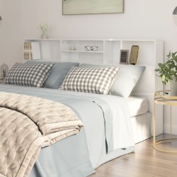 vidaXL Mueble cabecero blanco brillante 200x19x103,5 cm