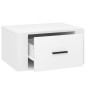 vidaXL Mesitas de noche de pared 2 uds blanco brillante 50x36x25 cm vidaXL Mesitas de noche de pared 2 uds blanco brillante 50x36x25 cm