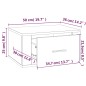 vidaXL Mesitas de noche de pared 2 uds blanco brillante 50x36x25 cm vidaXL Mesitas de noche de pared 2 uds blanco brillante 50x36x25 cm