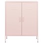 vidaXL Armario de almacenamiento acero rosa 80x35x101,5 cm