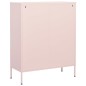 vidaXL Armario de almacenamiento acero rosa 80x35x101,5 cm