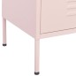 vidaXL Armario de almacenamiento acero rosa 80x35x101,5 cm