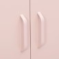 vidaXL Armario de almacenamiento acero rosa 80x35x101,5 cm