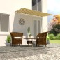 vidaXL Toldo retráctil 250x150 cm amarillo y blanco vidaXL Toldo retráctil 250x150 cm amarillo y blanco