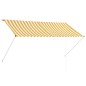 vidaXL Toldo retráctil 250x150 cm amarillo y blanco vidaXL Toldo retráctil 250x150 cm amarillo y blanco