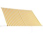 vidaXL Toldo retráctil 250x150 cm amarillo y blanco vidaXL Toldo retráctil 250x150 cm amarillo y blanco