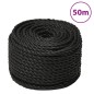 vidaXL Cuerda de trabajo polipropileno negro 10 mm 50 m vidaXL Cuerda de trabajo polipropileno negro 10 mm 50 m