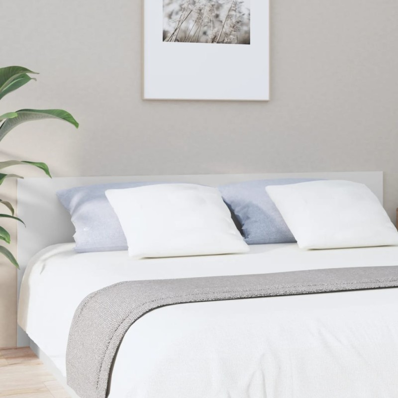vidaXL Cabecero de cama madera contrachapada blanco 200x1,5x80 cm vidaXL Cabecero de cama madera contrachapada blanco 200x1,5x80 cm