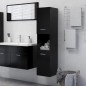 vidaXL Armario de baño madera contrachapada negro 30x30x130 cm