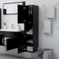 vidaXL Armario de baño madera contrachapada negro 30x30x130 cm