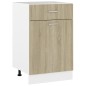 vidaXL Armario inferior madera ingeniería roble ahumado 50x46x81,5 cm vidaXL Armario inferior madera ingeniería roble ahumado 50x46x81,5 cm