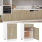 vidaXL Armario inferior madera ingeniería roble ahumado 50x46x81,5 cm vidaXL Armario inferior madera ingeniería roble ahumado 50x46x81,5 cm