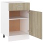 vidaXL Armario inferior madera ingeniería roble ahumado 50x46x81,5 cm vidaXL Armario inferior madera ingeniería roble ahumado 50x46x81,5 cm