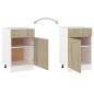 vidaXL Armario inferior madera ingeniería roble ahumado 50x46x81,5 cm vidaXL Armario inferior madera ingeniería roble ahumado 50x46x81,5 cm