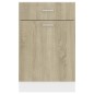 vidaXL Armario inferior madera ingeniería roble ahumado 50x46x81,5 cm vidaXL Armario inferior madera ingeniería roble ahumado 50x46x81,5 cm