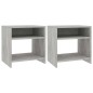 vidaXL Mesitas de noche 2 uds madera contrachapada hormigón 40x30x40cm vidaXL Mesitas de noche 2 uds madera contrachapada hormigón 40x30x40cm