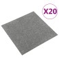 vidaXL Baldosas de suelo de moqueta 20 uds 5 m² 50x50 cm gris