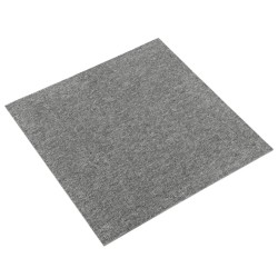 vidaXL Baldosas de suelo de moqueta 20 uds 5 m² 50x50 cm gris
