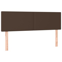 vidaXL Cabeceros 2 unidades cuero sintético marrón 72x5x78/88 cm