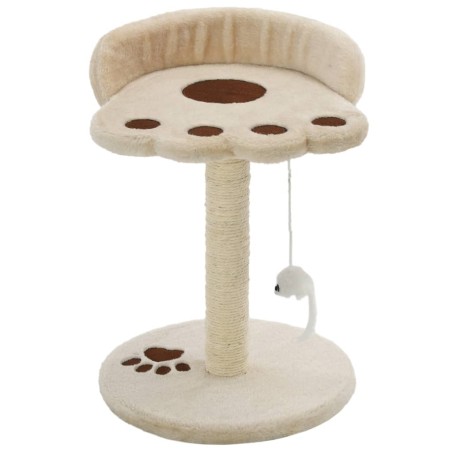 vidaXL Rascador para gatos con poste de sisal 40 cm beige y marrón