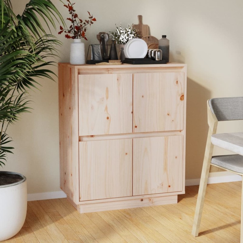 vidaXL Aparador de madera maciza de pino 60x34x75 cm vidaXL Aparador de madera maciza de pino 60x34x75 cm