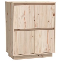 vidaXL Aparador de madera maciza de pino 60x34x75 cm