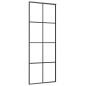 vidaXL Puerta corredera aluminio y vidrio ESG negra 76x205 cm vidaXL Puerta corredera aluminio y vidrio ESG negra 76x205 cm