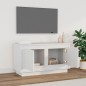 vidaXL Mueble de TV madera contrachapada blanco 80x35x45 cm vidaXL Mueble de TV madera contrachapada blanco 80x35x45 cm