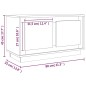 vidaXL Mueble de TV madera contrachapada blanco 80x35x45 cm vidaXL Mueble de TV madera contrachapada blanco 80x35x45 cm