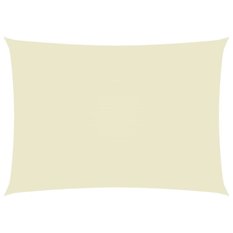 vidaXL Toldo de vela rectangular tela Oxford color crema 3x4,5 m vidaXL Toldo de vela rectangular tela Oxford color crema 3x4,5 m
