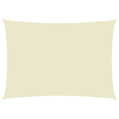 vidaXL Toldo de vela rectangular tela Oxford color crema 3x4,5 m
