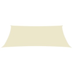 vidaXL Toldo de vela rectangular tela Oxford color crema 3x4,5 m