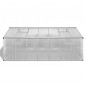 vidaXL Invernadero de aluminio gris antracita 10,53 m²