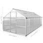 vidaXL Invernadero de aluminio gris antracita 10,53 m²