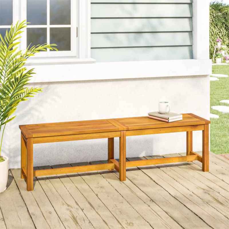 vidaXL Banco de jardín madera maciza de acacia 150x35x45 cm vidaXL Banco de jardín madera maciza de acacia 150x35x45 cm