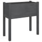 vidaXL Jardineras 2 uds madera maciza de pino gris 70x31x70 cm vidaXL Jardineras 2 uds madera maciza de pino gris 70x31x70 cm