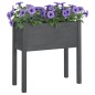 vidaXL Jardineras 2 uds madera maciza de pino gris 70x31x70 cm vidaXL Jardineras 2 uds madera maciza de pino gris 70x31x70 cm
