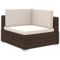 vidaXL Set muebles de jardín 8 piezas y cojines ratán sintético marrón vidaXL Set muebles de jardín 8 piezas y cojines ratán sintético marrón